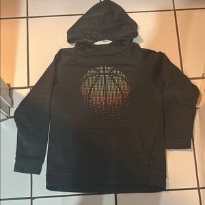 Tek Gear Black Hoodie with Basketball Graphic